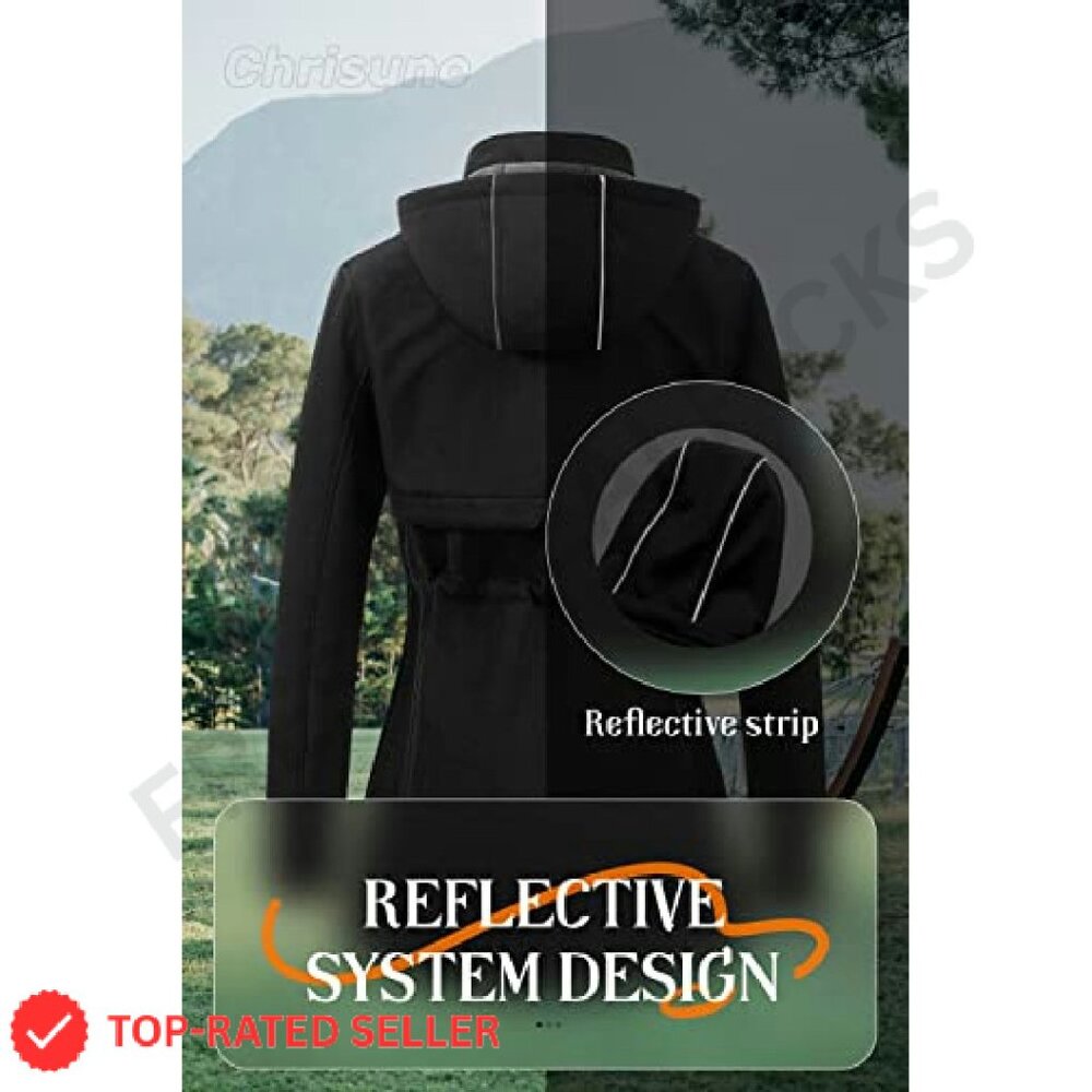 Lightweight Long Softshell Fleece Lined Jacket An… - image 4